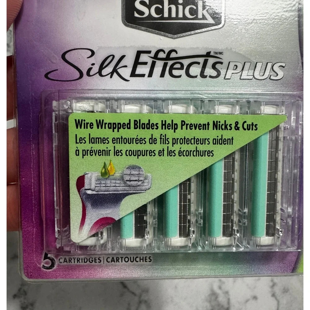 Lot of 2 Schick Silk Effects PLUS Razor Refill Blades (10 Total)NEW Discontinued